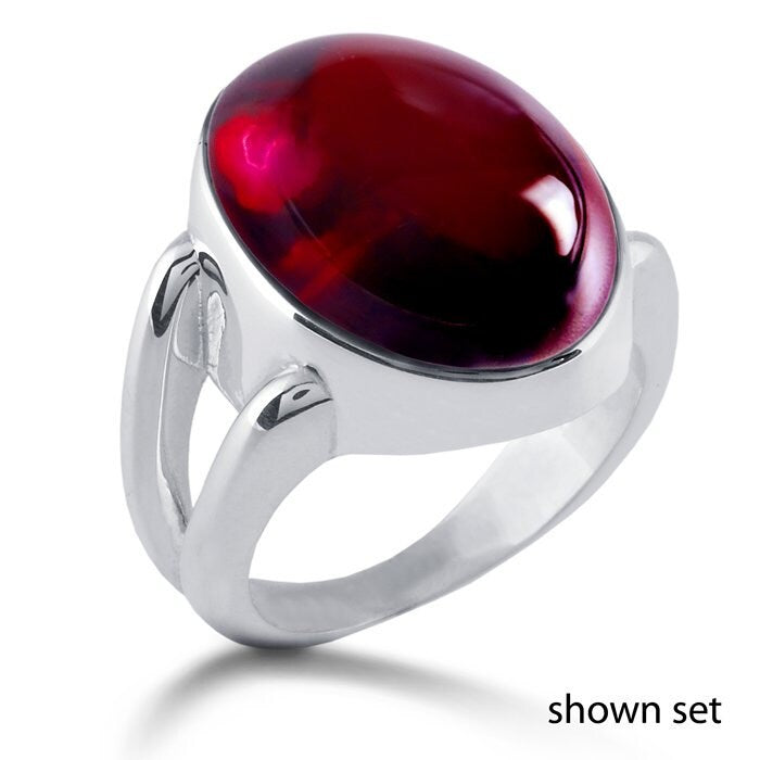 Sterling Silver Oval Split Shank Ring Mounting