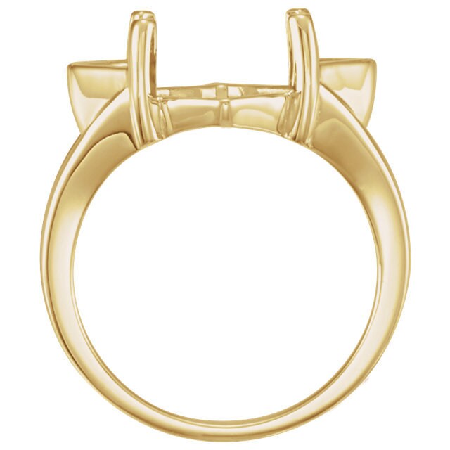 Sterling Silver or 14k Yellow Gold 12x12mm Square Cabochon Ring Mounting