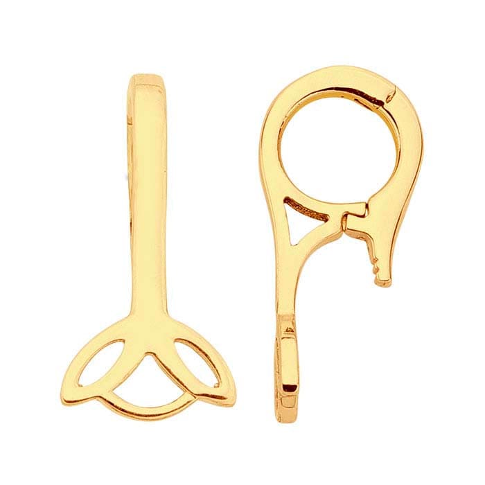 Floral Hinged Necklace Enhancer in 14k Gold