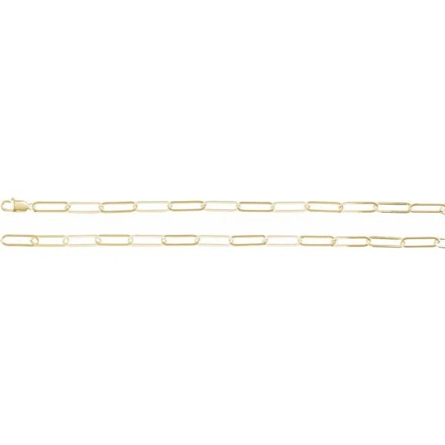 14K Yellow Gold-Filled 6.2 mm Elongated Link Cable 18" Chain or Bracelet