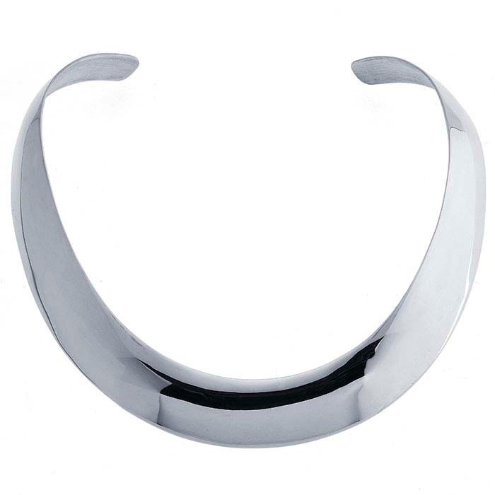 Handcrafted 925 Sterling Silver 19mm Wide Polished Neck Ring Necklace