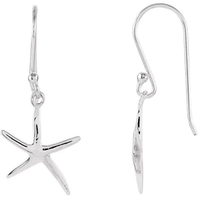 Polished Sterling Silver Starfish Pendant