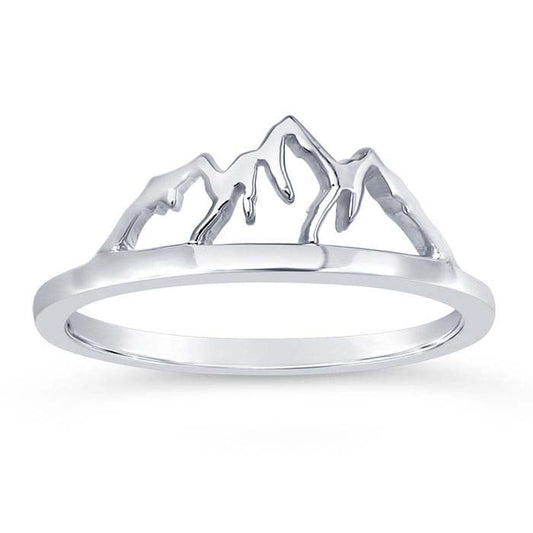 Sterling Silver Mountain Range Ring