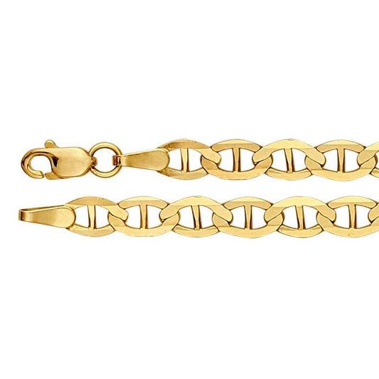 14K Yellow Gold 4.5mm Diamond-Cut Anchor Chain