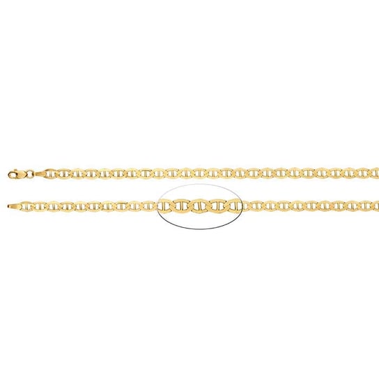 14K Yellow Gold 4.5mm Diamond-Cut Anchor Chain