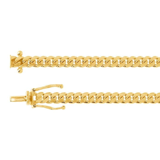 10K Yellow Gold Men's  3.9mm Miami Cuban Chain, 22inch, or 24 inch