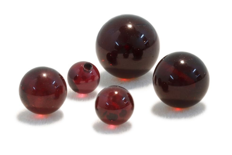 Garnet half-drilled beads. select your size. sold single bead