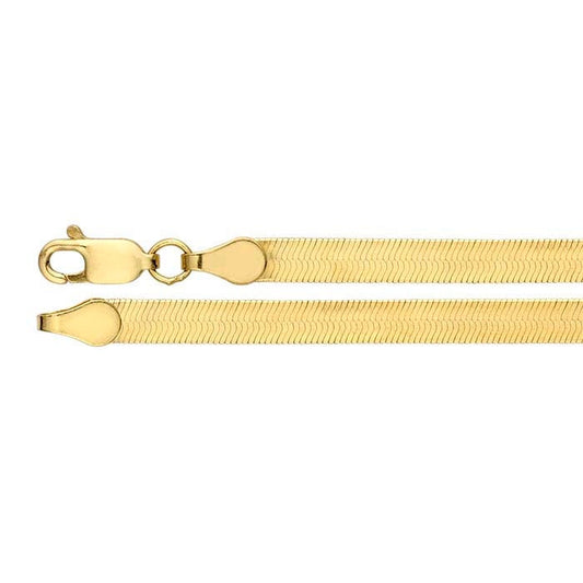 14K Yellow Gold Herringbone Chain