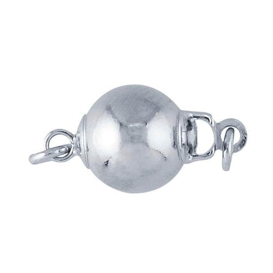 Sterling Silver Bead Safety Clasp, 925 Sterling Silver, 1-Strand Bead Clasp,