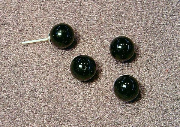 Black onyx half-drilled beads, select your size. sold in pairs