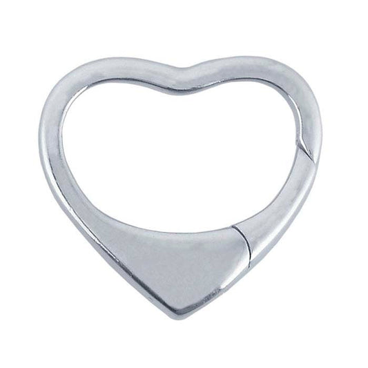 Sterling Silver Heart Push Clasp