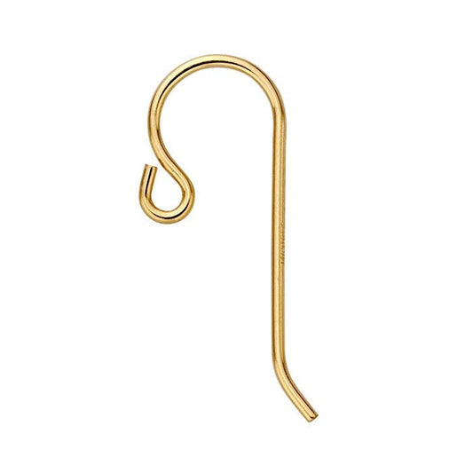 14/20 Yellow Gold-Filled Ear Wire with Outside Loop