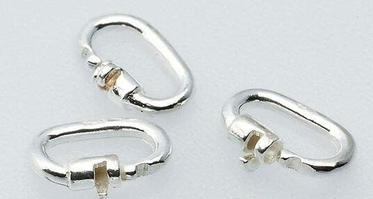 1 sterling silver 4.6 x 1.8mm link lock jump ring,