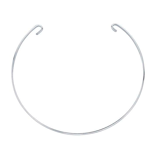 925 Sterling Silver Double-Hook Bangle Bracelet Component