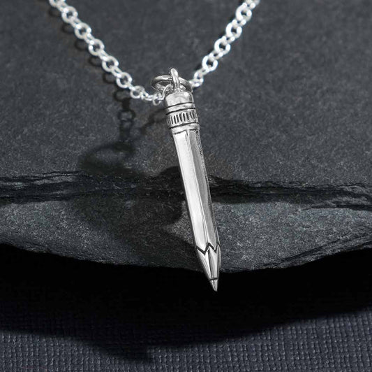 Sterling Silver 18 Inch No 2 Pencil Necklace