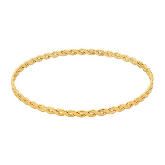 14/20 Yellow Gold-Filled Woven Wire Bangle Bracelet