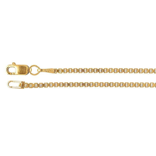 14/20 Yellow Gold-Filled Box Chain Necklace, choose your length