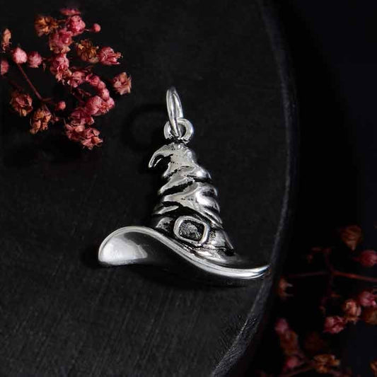 Sterling Silver Witch Hat Charm 21x17mm