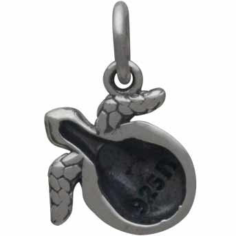 Sterling Silver Baby Sea Turtle Charm 15x9mm