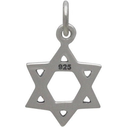 Sterling Silver Star of David Pendant 18x11mm