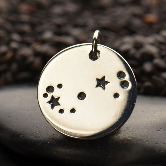 Sterling Silver Zodiac Charms -Constellation Scorpio 18x15mm