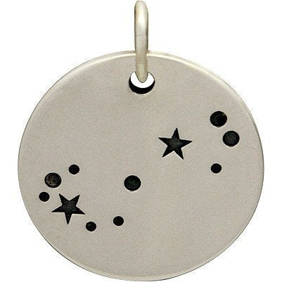 Sterling Silver Zodiac Charms -Constellation Scorpio 18x15mm