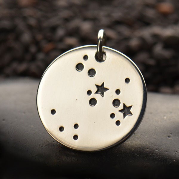 Silver Zodiac Charms - Constellation Sagittarius 18x15mm