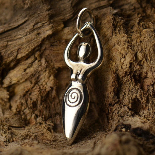 Sterling Silver Fertility Goddess Charm Moon Goddess Charm