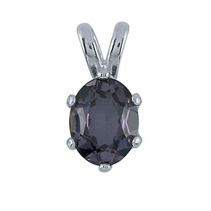 Sterling Silver Oval Pre-Notched Pendant Mounting, 6-Prong