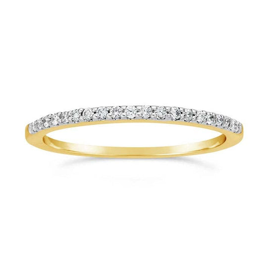 14K Yellow Gold Diamond-Set Wedding Band