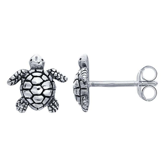 Sterling Silver Baby Sea Turtle Post Earrings