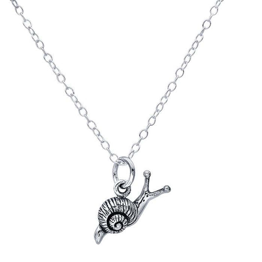 Sterling Silver Snail Necklace, 18inch