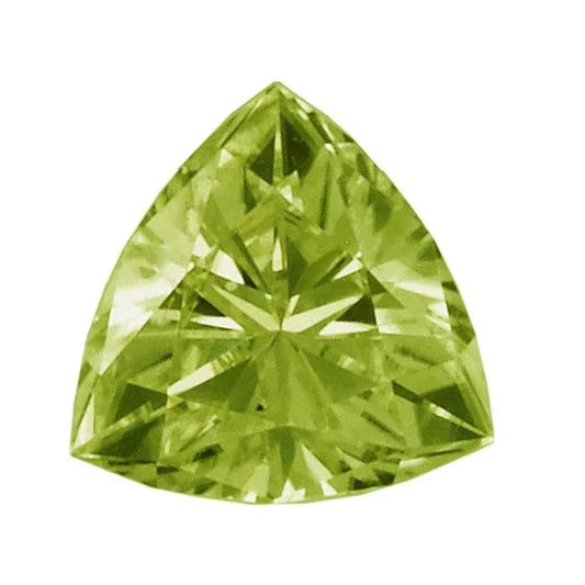 Peridot Trillion Faceted Gemstone, AA-Grade, available in 5mm and 6mm