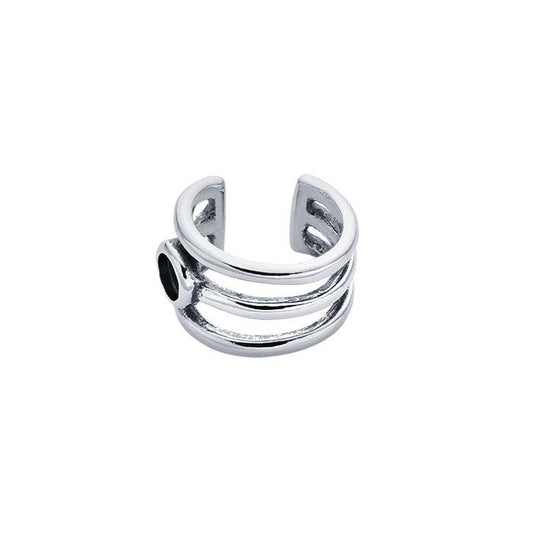 Sterling Silver Three-Row Ear Cuff Mounting