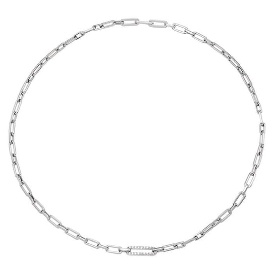 Sterling Silver Diamond-Set Link Chain Necklace