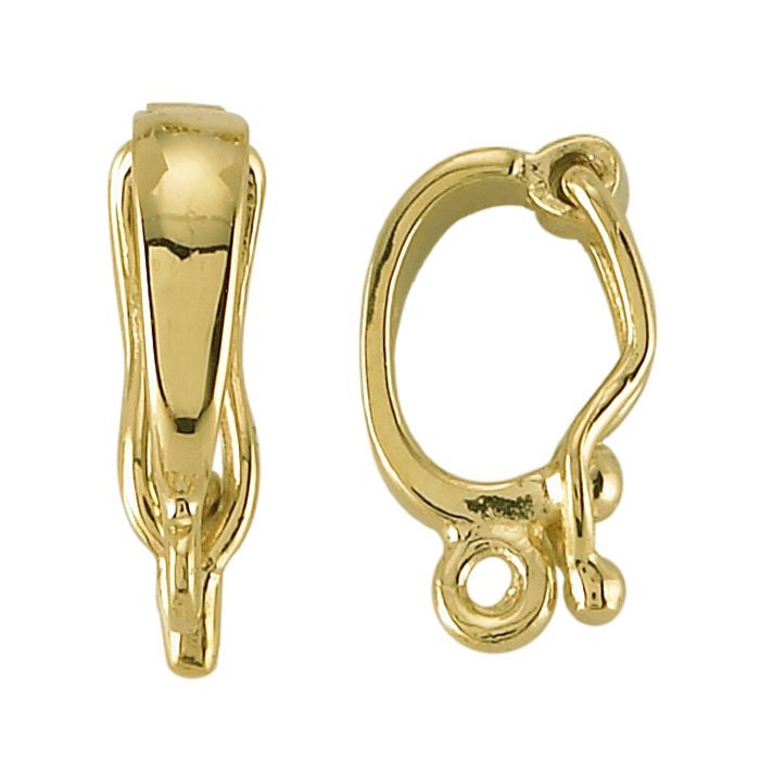 14K Yellow Gold Necklace Enhancer with Ring