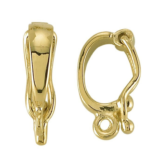 14K Yellow Gold Necklace Enhancer with Ring