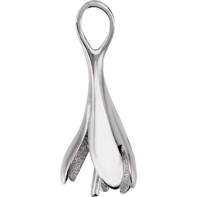 Pearl Dangle in Sterling Silver or 14k yellow Gold, you choose.