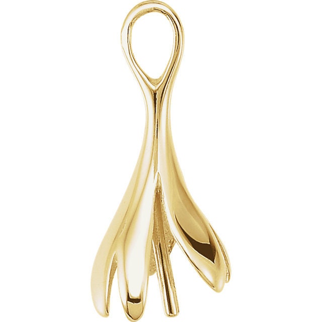 Pearl Dangle in Sterling Silver or 14k yellow Gold, you choose.