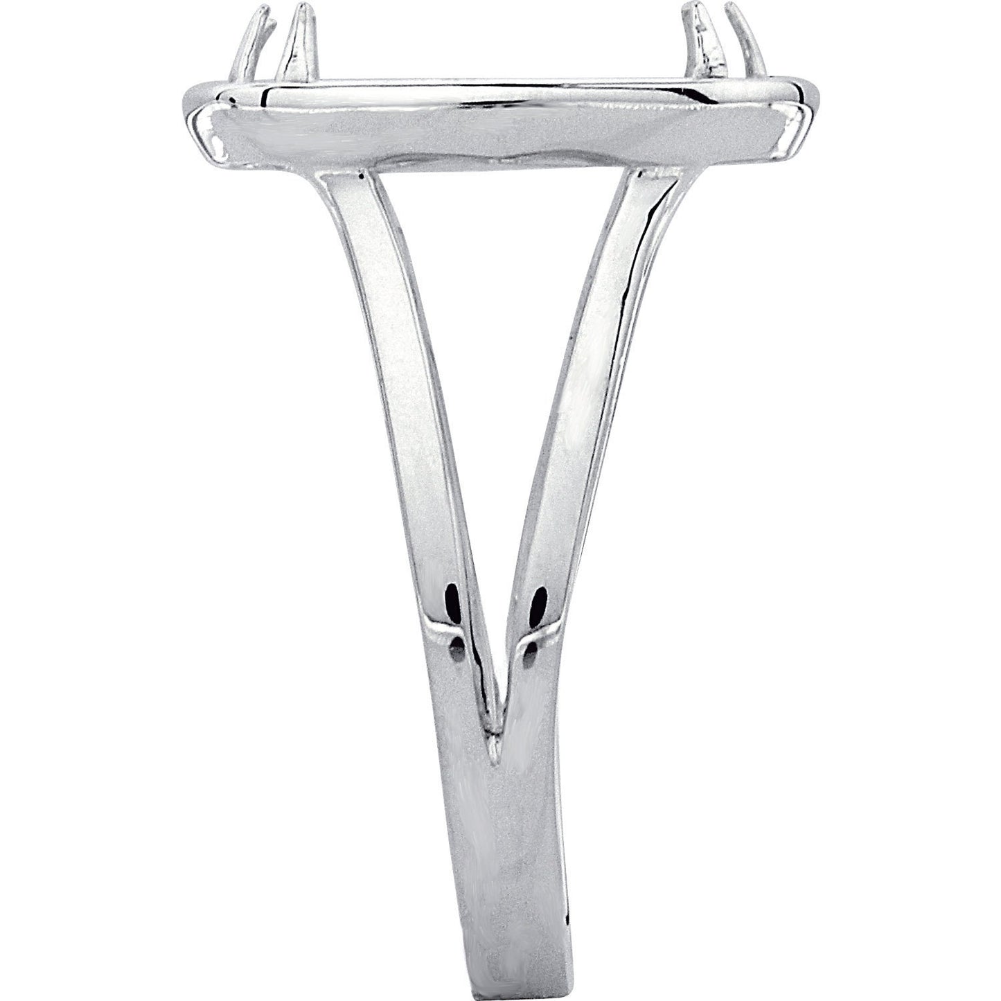 Cushion Ring Mounting: Sterling Silver or Gold, Customizable Setting