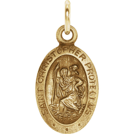 St. Christopher Medal, 14k Gold or 925 Sterling Silver