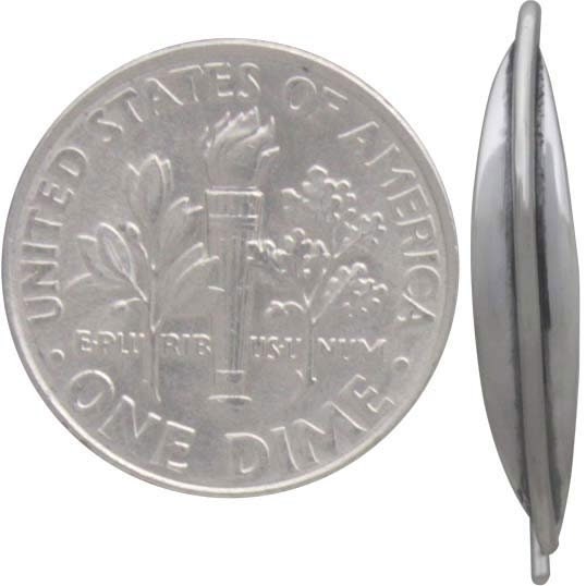 Sterling Silver Earring Hook with Long Almond Shape