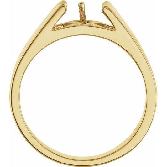 Cathedral Ring Mounting for 8 mm Pearl, available in Sterling Silver, 10k Gold and 14k Gold,