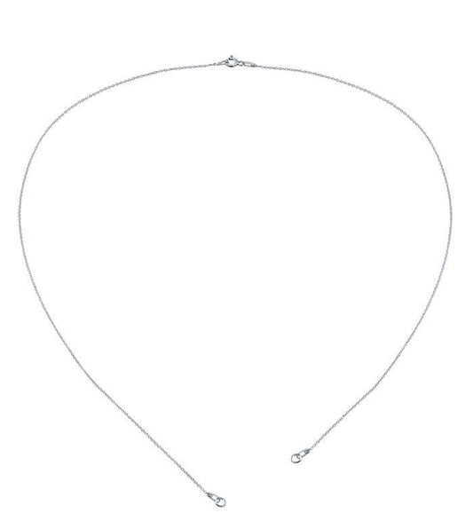 Sterling Silver 1mm Oval Cable Chain Necklace Component, available in 13.5, 16, and 18inches