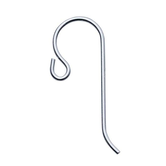 Ear Wire with Outside Loop in Sterling Silver, Gold Filled, or 14k Gold