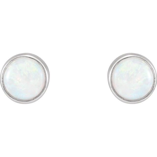 Post Earring Bezel Mountings, sold in pairs, choose your metal and size