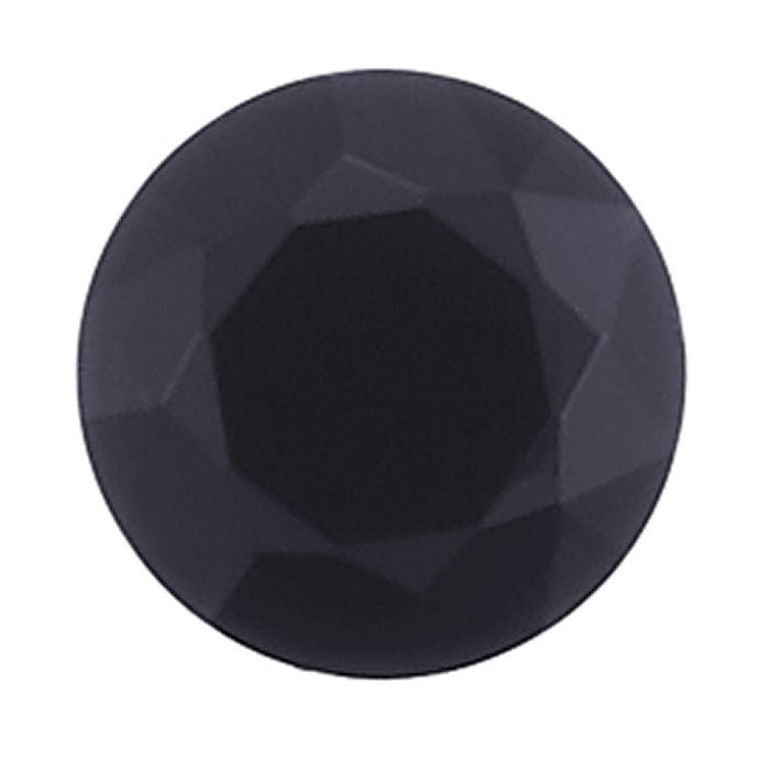 Round Black Spinel Stones, faceted 2mm or 3mm, sold at 10pc.