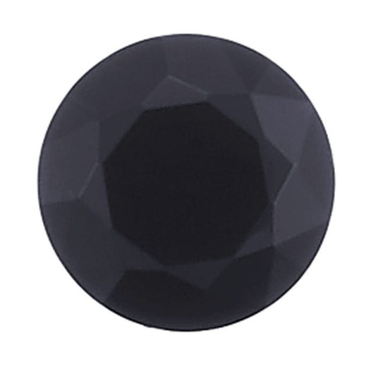 Round Black Spinel Stones, faceted 2mm or 3mm, sold at 10pc.