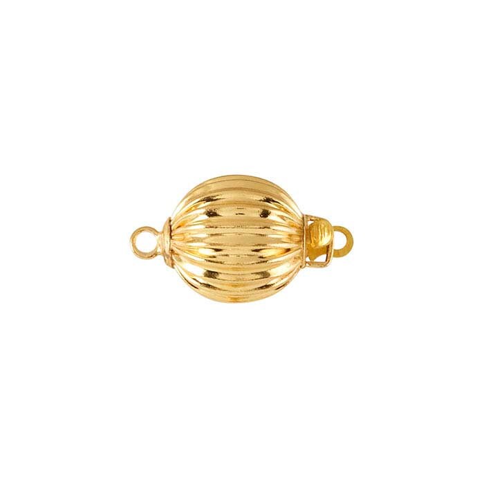 14k Gold-Filled Corrugated Safety Clasp, 10mm,