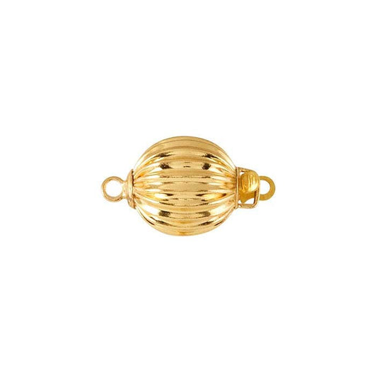 14k Gold-Filled Corrugated Safety Clasp, 10mm,